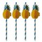 PAPSTAR Paille en papier 'Ananas', 200 mm, bleu/blanc