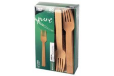 PAPSTAR Fourchette en bambou 'pure', longueur: 165 mm, par50