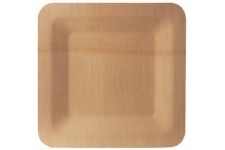 PAPSTAR Assiette en bambou 'pure', carré, 180x180 mm, par 10
