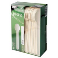 PAPSTAR Cuillère en papier 'pure', longueur: 155 mm, blanc