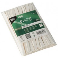 PAPSTAR Touillette en papier 'pure', longueur: 140 mm, blanc