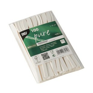 PAPSTAR Touillette en papier 'pure', longueur: 140 mm, blanc