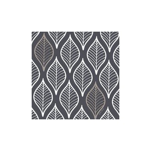 PAPSTAR Serviette à motif 'Leafy', 330 x 330 mm, gris foncé