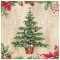 PAPSTAR Serviette à motif de Noël 'Winter Poinsettia'