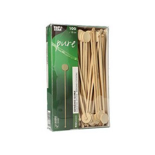 PAPSTAR Bâtons cocktail 'pure', en bambou, longueur : 180 mm