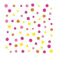 PAPSTAR Serviette à motif 'Colorful Dots', 330x330 mm, rose