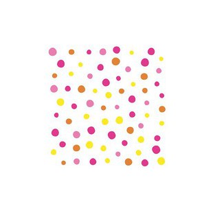 PAPSTAR Serviette à motif 'Colorful Dots', 330x330 mm, rose