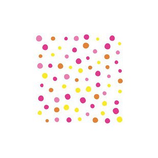 PAPSTAR Serviette à motif 'Colorful Dots', 330x330 mm, rose