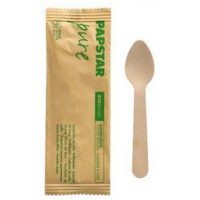 PAPSTAR Cuillère à café en bois 'pure', longueur: 110 mm