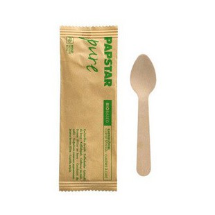 PAPSTAR Cuillère à café en bois 'pure', longueur: 110 mm