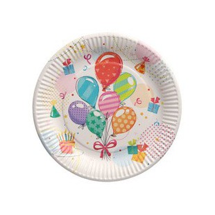 PAPSTAR Assiette en carton 'Fête', rond, 230 mm