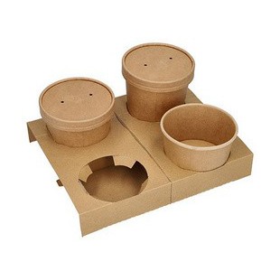 PAPSTAR Porte-gobelets 'pure', en carton, pour 4 bols