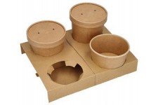 PAPSTAR Porte-gobelets 'pure', en carton, pour 4 bols