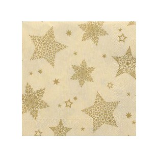 PAPSTAR Nappe pour Noël 'Christmas Shine', crème