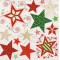 PAPSTAR Serviette à motif de Noël 'Heavenly Stars', blanc