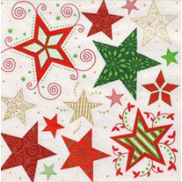 PAPSTAR Serviette à motif de Noël 'Heavenly Stars', blanc