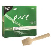 PAPSTAR Cuillère à glace 'pure', longueur: 92 mm, par 50