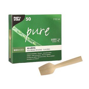 PAPSTAR Cuillère à glace 'pure', longueur: 92 mm, par 50