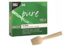 PAPSTAR Cuillère à glace 'pure', longueur: 92 mm, par 50