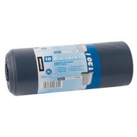 STARPAK Sac poubelle LDPE, 120 litres, bleu-noir