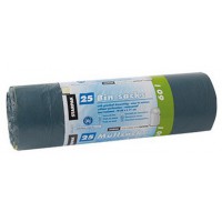 STARPAK Sac poubelle LDPE, à lien coulissant, 120 L, bleu