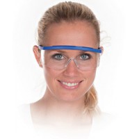 HYGOSTAR Lunettes de protection BLEU, verres transparents