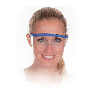 HYGOSTAR Lunettes de protection BLEU, verres transparents