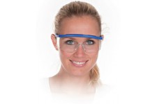 HYGOSTAR Lunettes de protection BLEU, verres transparents