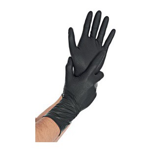 HYGOSTAR Gant en nitrile 'POWER GRIP LONG', M, noir