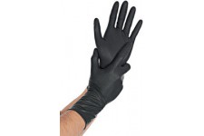 HYGOSTAR Gant en nitrile 'POWER GRIP LONG', M, noir