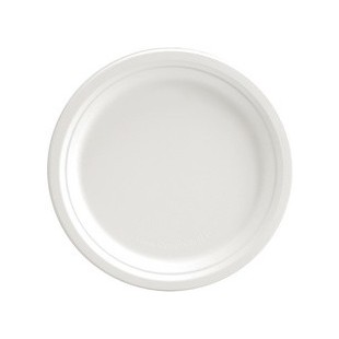 NATURE Star Assiette en canne à sucre, rond, 153 mm, blanc