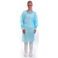 Lot de 10 : HYGOSTAR Sur-blouse en PP pour visiteurs/patients/personnel