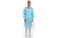 Lot de 10 : HYGOSTAR Sur-blouse en PP pour visiteurs/patients/personnel