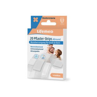 Lifemed Pansements 'Allround', pack de 20, mi-transparent