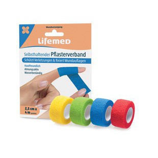 Lifemed Bande cohésive, auto-adhésive, assorti