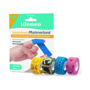 Lifemed Bande cohésive, auto-adhésive, assorti