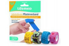 Lifemed Bande cohésive, auto-adhésive, assorti