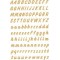 HERMA stickers alphabétique A-Z, or, film résistant aux