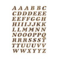 HERMA Lettres adhèsives A-Z, film primastique, or, 8 mm,