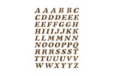 HERMA Lettres adhèsives A-Z, film primastique, or, 8 mm,