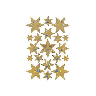 HERMA Sticker de Noël DECOR 'étoiles', or, holographie
