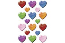 HERMA Sticker DECOR 'Coeurs multicolores'