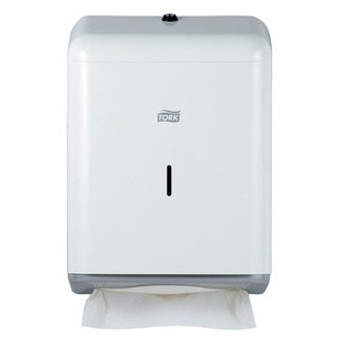 TORK Distributeur pour essuie-mains pliés, métal, blanc