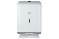 TORK Distributeur pour essuie-mains pliés, métal, blanc