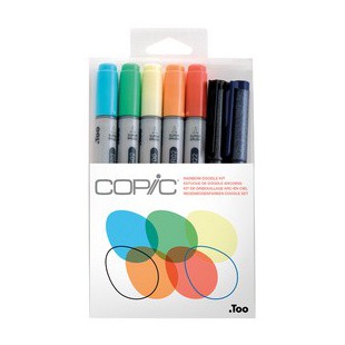 COPIC Marqueur ciao, kit de 7 'Doodle Kit Rainbow'