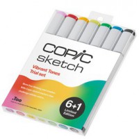 COPIC Marqueur sketch, set 6+1 'Vibrant Tones Trial'