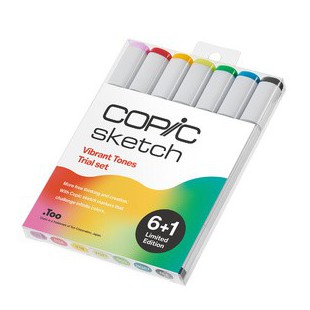 COPIC Marqueur sketch, set 6+1 'Vibrant Tones Trial'