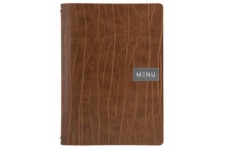Securit Protège-menus 'RUGA', A5, en cuir, marron