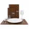 Securit Set de table 'RUGA', en cuir véritable, marron