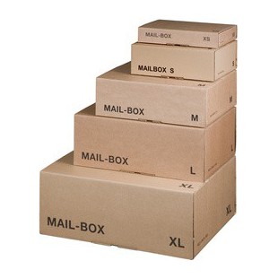 Lot de 20 : smartboxpro Carton d'expédition MAIL BOX, taille: XL, marron